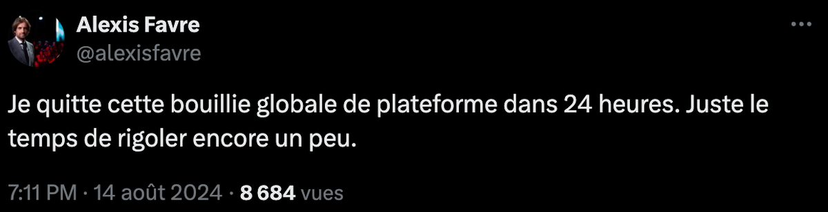 Alexis Favre n'en peut plus de X.