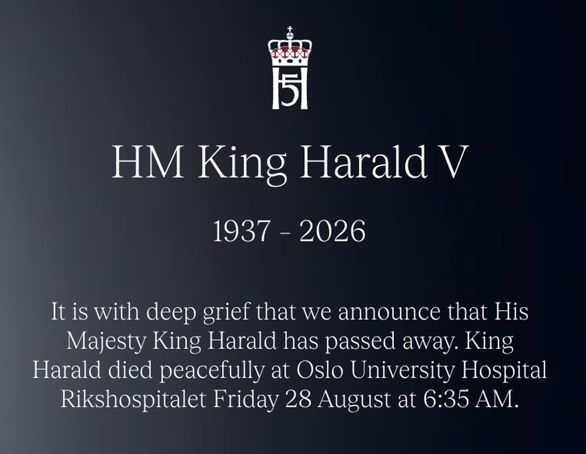 Tod König Harald V. Norwegen