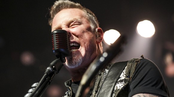 James Hetfield of Metallica performs at The Fonda on Thursday, Dec. 15, 2016, in Los Angeles. (Photo by Rich Fury/Invision/AP)