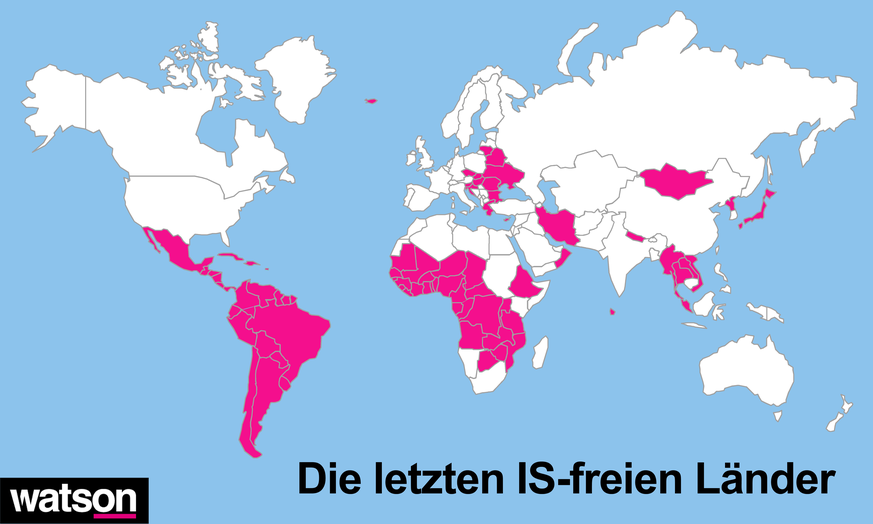 Karte des Schreckens: Es gibt immer weniger Länder, aus denen KEINE IS