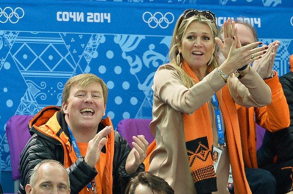 König Willem Alexander und Königin Maxima sind Stammgäste beim Eisschnelllauf in Sotschi.