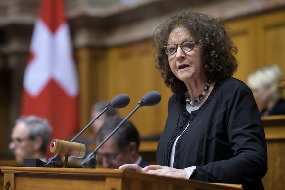 Bea Heim, SP-SO, spricht waehrend der Fruehlingssession der Eidgenoessischen Raete, am Donnerstag, 21. Maerz 2019 im Nationalrat in Bern. (KEYSTONE/Anthony Anex)