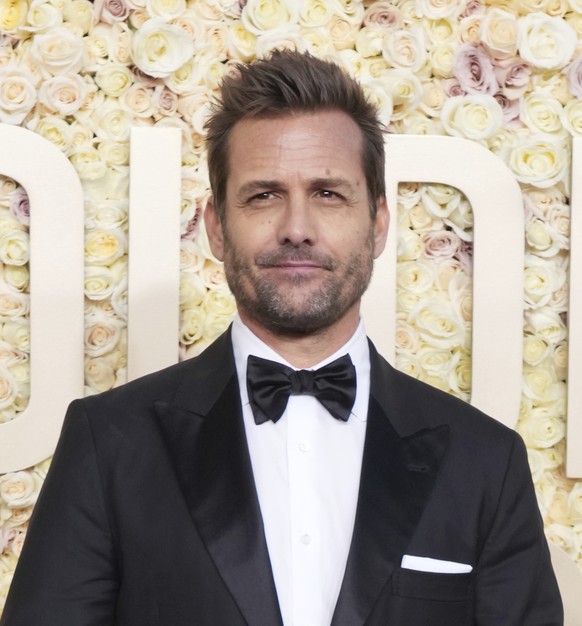 Gabriel Macht arrives at the 81st Golden Globe Awards on Sunday, Jan. 7, 2024, at the Beverly Hilton in Beverly Hills, Calif. (Photo by Jordan Strauss/Invision/AP)
Gabriel Macht