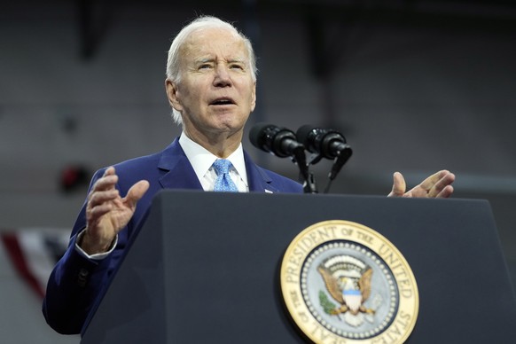 President Joe Biden talks about health care during a visit to the Kempsville Recreation Center in Virginia Beach, Va., Tuesday, Feb. 28, 2023. (AP Photo/Susan Walsh)
Joe Biden