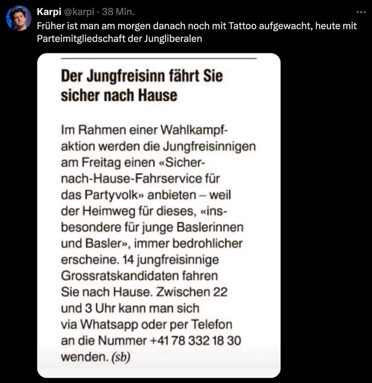 Tweet von Karpi