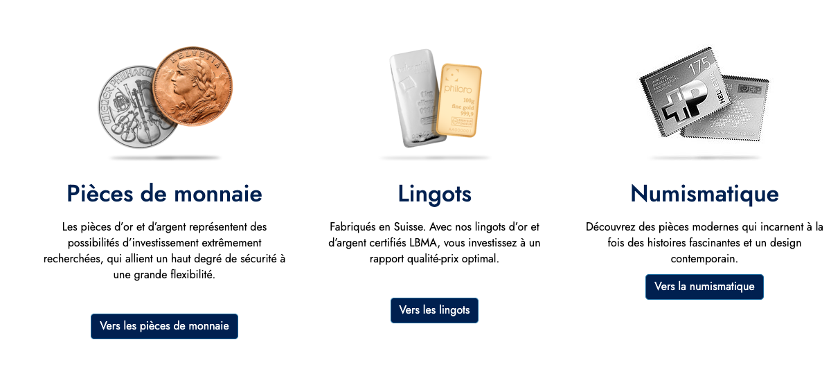 Vous pouvez acheter et vendre de l'or ou des Vrenelis à la Poste avec Philoro