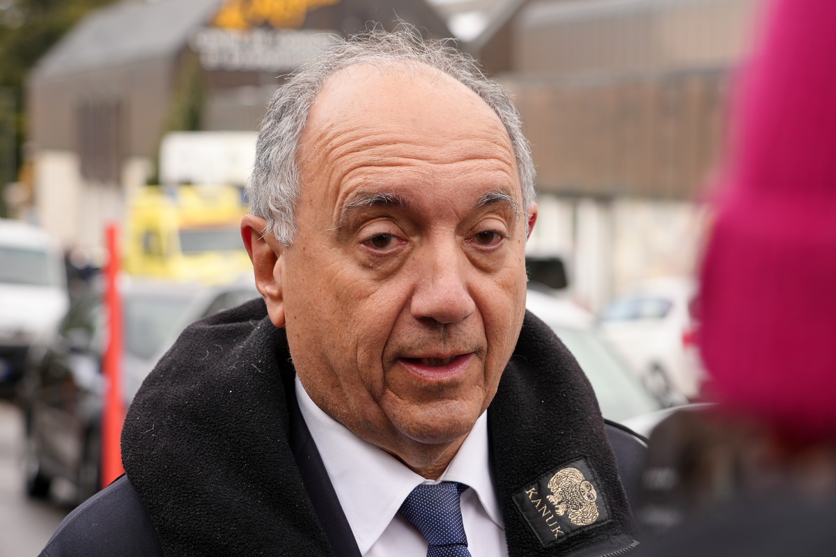 Italian ambassador Gian Lorenzo Cornado talks to the media outside a reception centre near the sealed off Le Constellation bar in Crans-Montana, Swiss Alps, Switzerland, Saturday, Jan. 3, 2026, where  ...