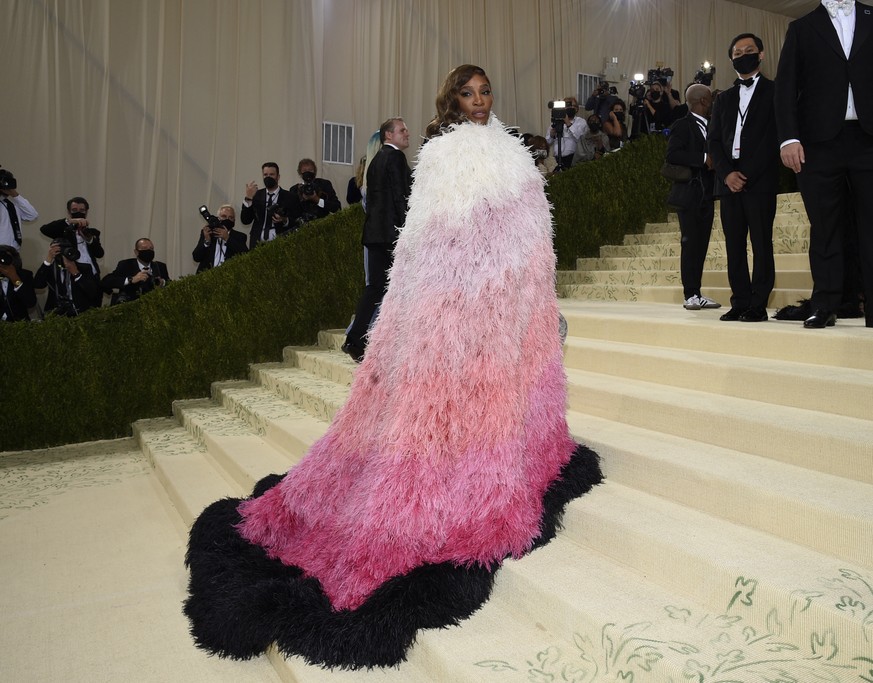 Serena Williams attends The Metropolitan Museum of Art's Costume Institute benefit gala celebrating the opening of the "In America: A Lexicon of Fashion" exhibition on Monday, Sept. 13, ...