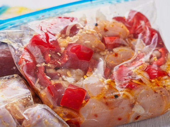 Freezer bag frischhaltebeutel ziploc marinade poulet
