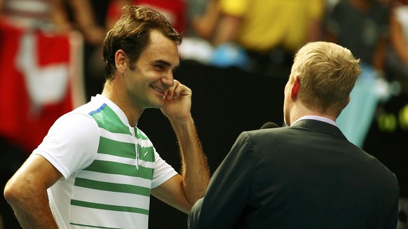 Stets unterhaltsam: Federers Sieger-Interviews mit Courier.