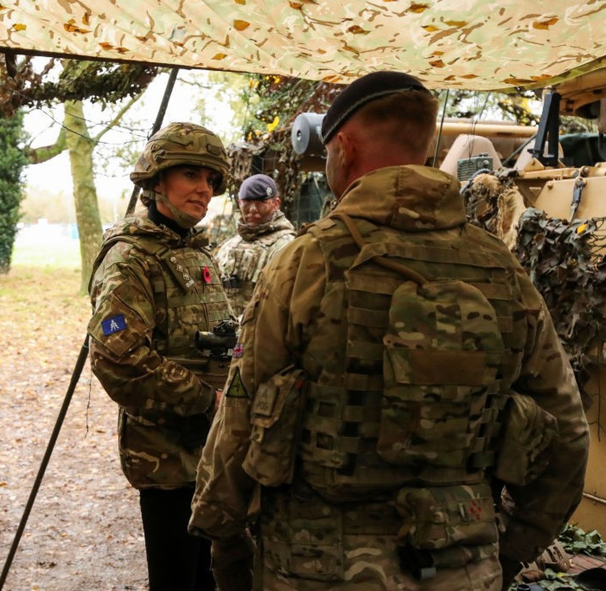 DEREHAM, ENGLAND - NOVEMBER 8: Catherine, Princess of Wales visits The Queen's Dragoon Guards Regiment for the first time as their Colonel in Chief on November 8, 2023 in Dereham, England. (Photo ...
