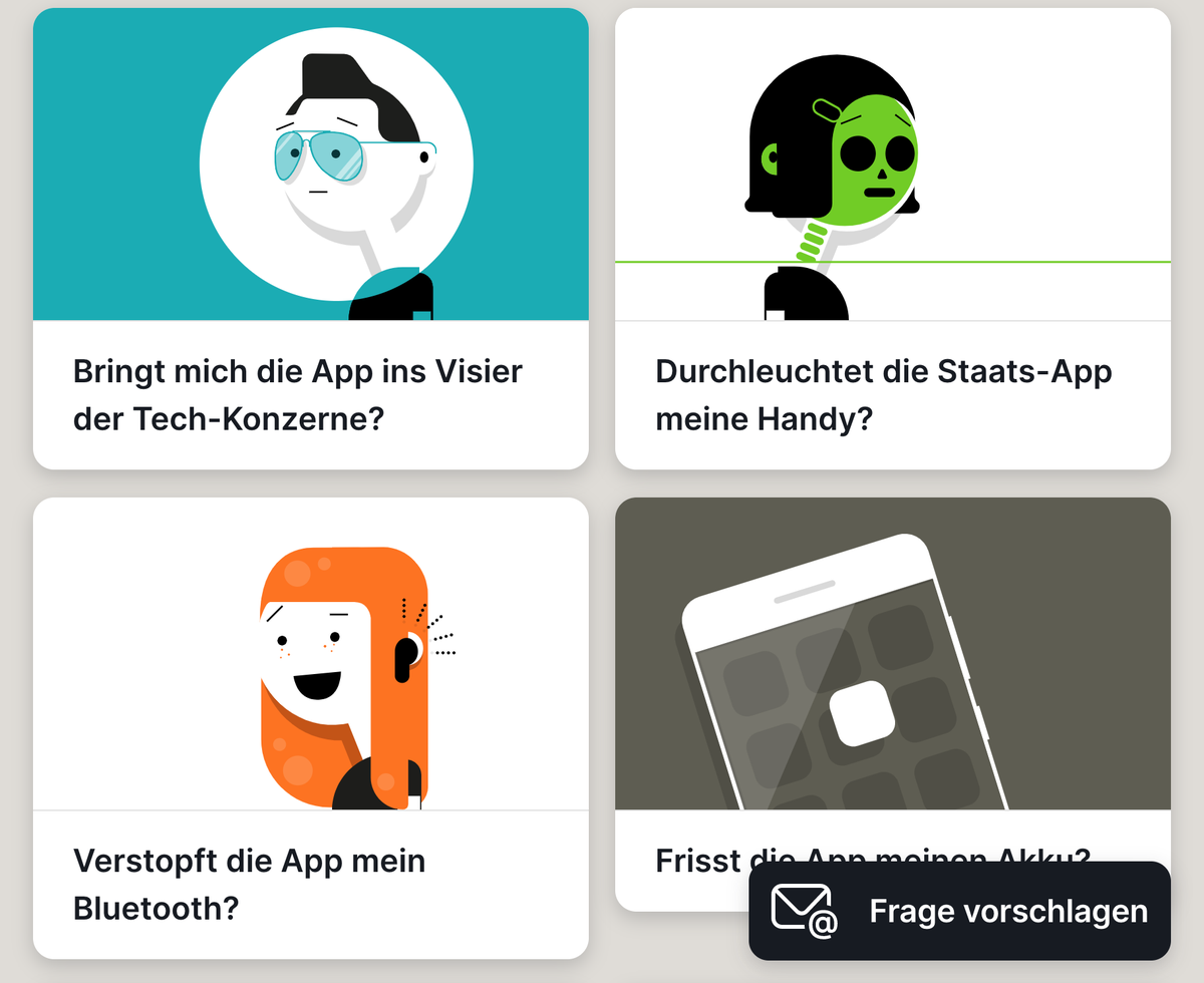 Eine Allianz von digitalen Schweizer NGOs hat eine Aufklärungs-Kampagne zur App gestartet. Auf swisscovid-app-facts.ch kann man auch Fragen einreichen.
