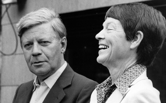 Helmut Schmidt und seine Frau Loki im August 1980.