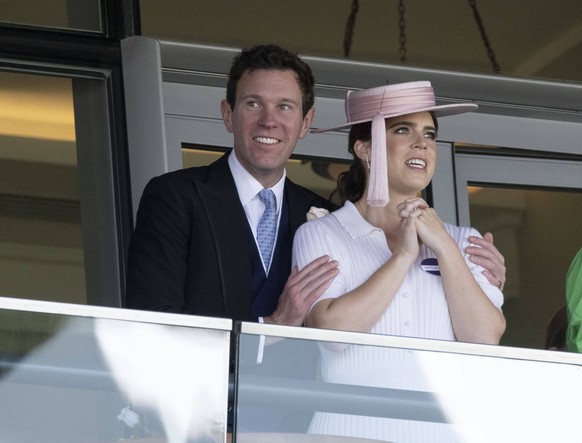 . 19/06/2024. Ascot, United Kingdom. Princess Eugenie and her husband Jack Brooksbank on the second day of Royal Ascot, United Kingdom. PUBLICATIONxINxGERxSUIxAUTxHUNxONLY xi-Imagesx IIM-25314-0132