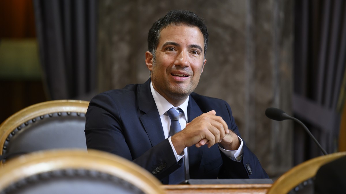 Andrea Caroni, FDP-AR, spricht bei der Debatte "Strafrahmenharmonisierung und Anpassung des Nebenstrafrechts an das neue Sanktionenrecht" waehrend der Fruehlingssession der Sommersession Rae ...