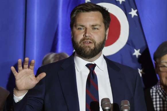 Republican U.S. Sen.-elect JD Vance speaks during an election night party Tuesday, Nov. 8, 2022, in Columbus, Ohio. (AP Photo/Jay LaPrete)
JD Vance