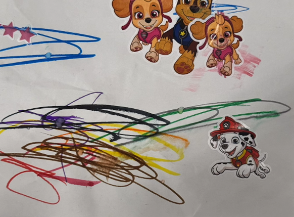 Die Zeichnung Rihannas Kinder