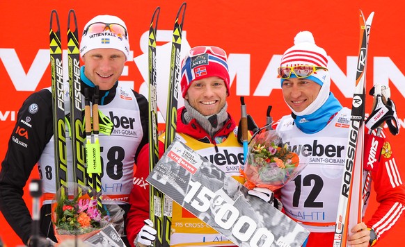 Sundby (Mitte) war der stärkste Langläufer heute.