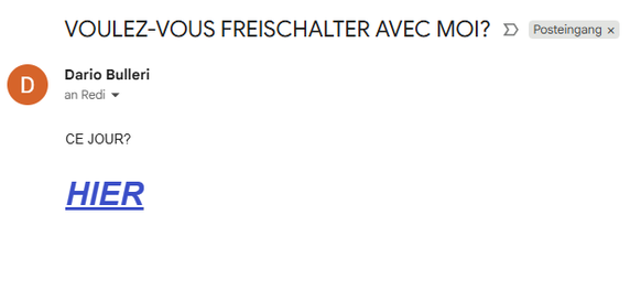 Darios Kommentar Mails zur fröhlichen Freischaltung