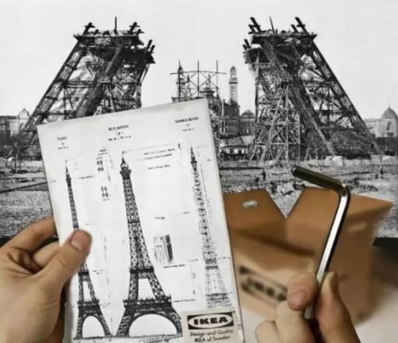 Ikea-Meme mit Eiffelturm
