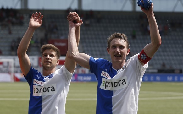 Noch jubelt Kim Källström (r.) bei GC.
