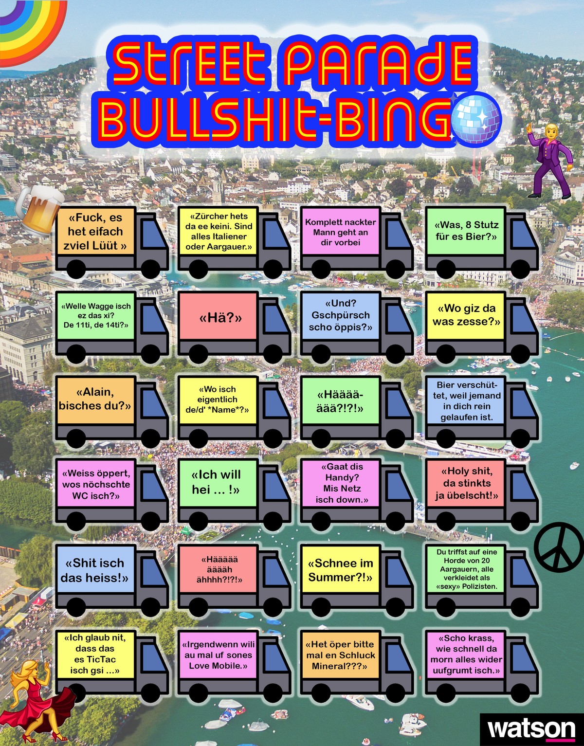 Street Parade Bullshitbingo