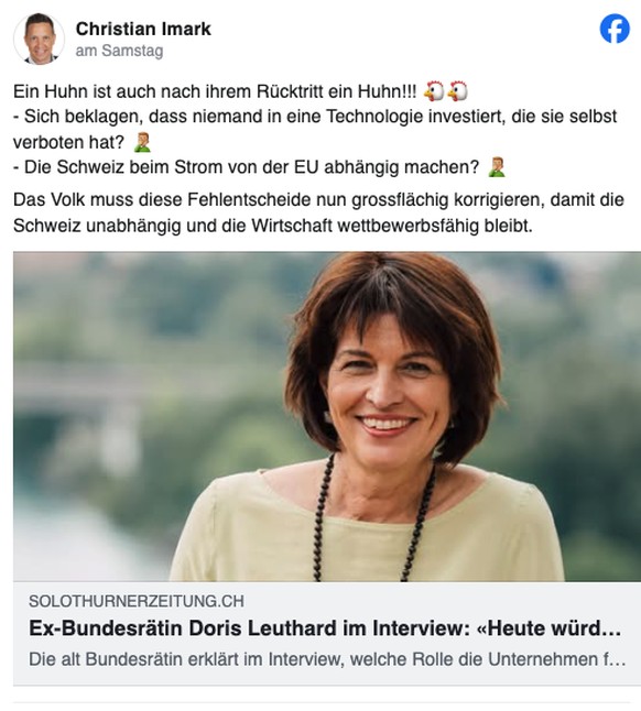 Christian Imark beleidigt Doris Leuthard.