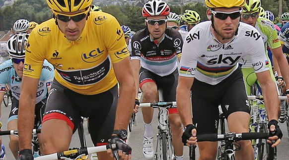 Cancellara (links) und Cavendish an der Tour 2012.
