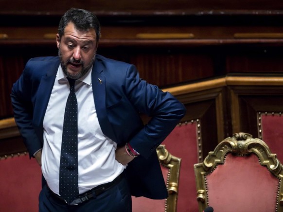 Der italienische Innenminister und Chef der rechten Lega, Matteo Salvini, möchte Neuwahlen abhalten.