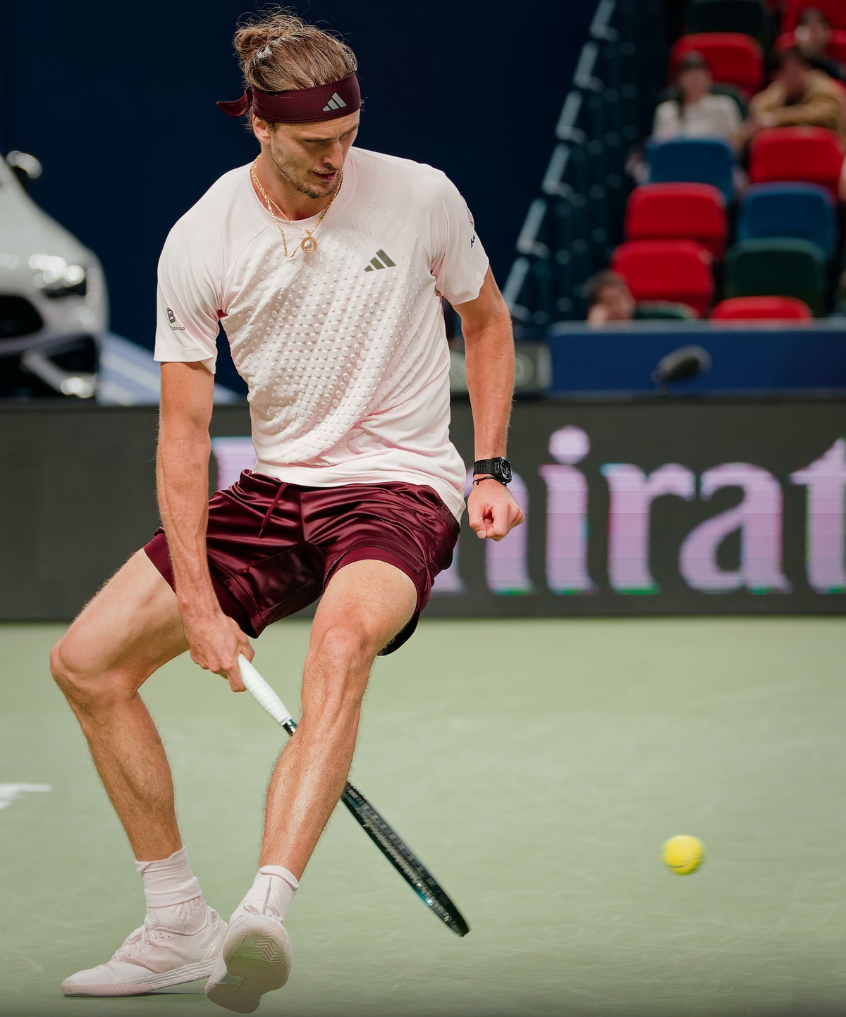epa13296282 Alexander Zverev of Germany in action during his Men's Singles match against Quentin Halys of France at the Shanghai Masters tennis tournament in Shanghai, China, 11 October 2026. EPA ...