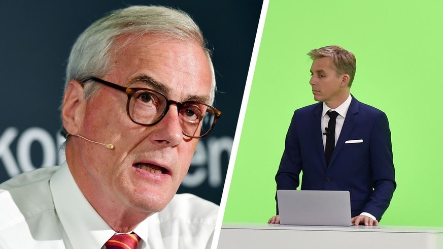 «Auf dem richtigen Weg»: Verleger Michael Ringier (links) und das Aushängeschild von Blick-TV, der Moderator Reto Scherrer.