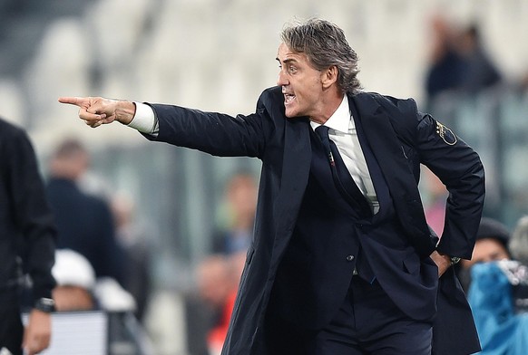 Roberto Mancini dirigiert die italienische Nati bei einem Testspiel im Juve-Stadion.
