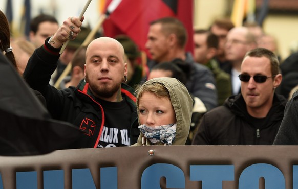 Rechte marschierten am 9. Januar im deutschen Freilassing auf, um gegen Merkels Flüchtlingspolitik zu demonstrieren.