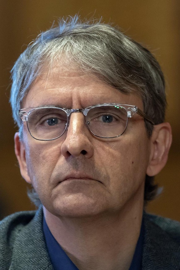 Thomas Steffen, Leiter Medizinische Dienste im Gesundheitsdepartement Basel-Stadt, an der Polmedinform im Rathaus in Basel am Donnerstag, 27. September 2018. (KEYSTONE/Georgios Kefalas)