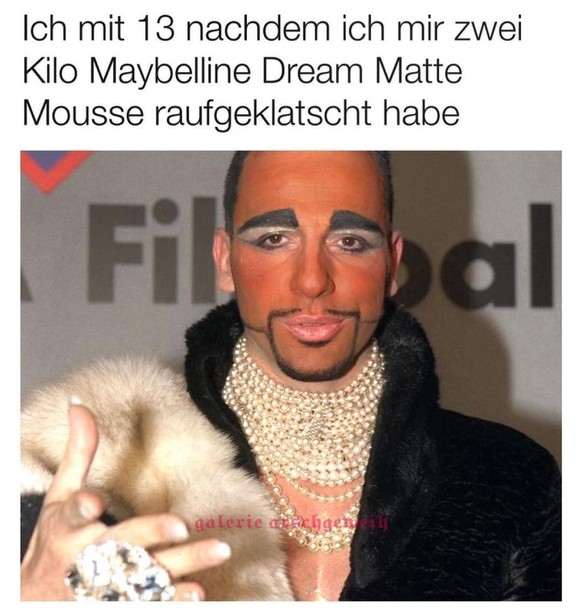 Harald Glööckler als Meme über Make-up