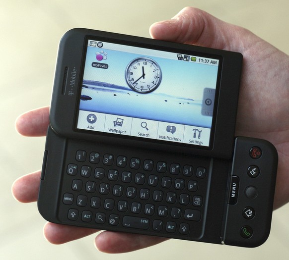 Das erste Android: T-Mobile G1, 2008.