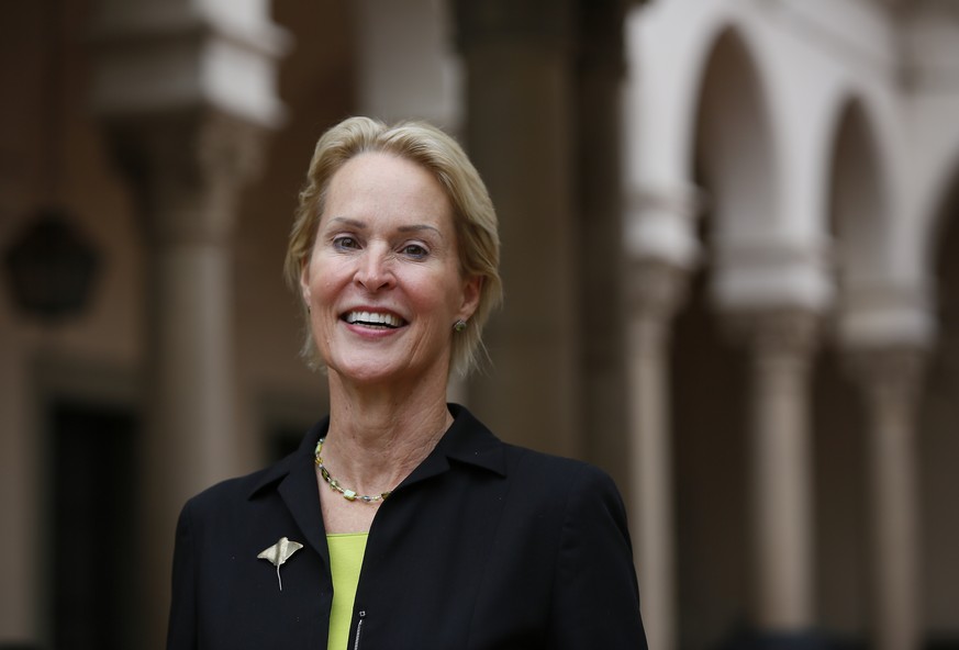 Nobel chemistry winner Frances Arnold poses for a photo at California Institute of Technology in Pasadena, Calif., Wednesday, Oct. 3, 2018. Arnold of Caltech was awarded half of the 9-million-kronor ( ...