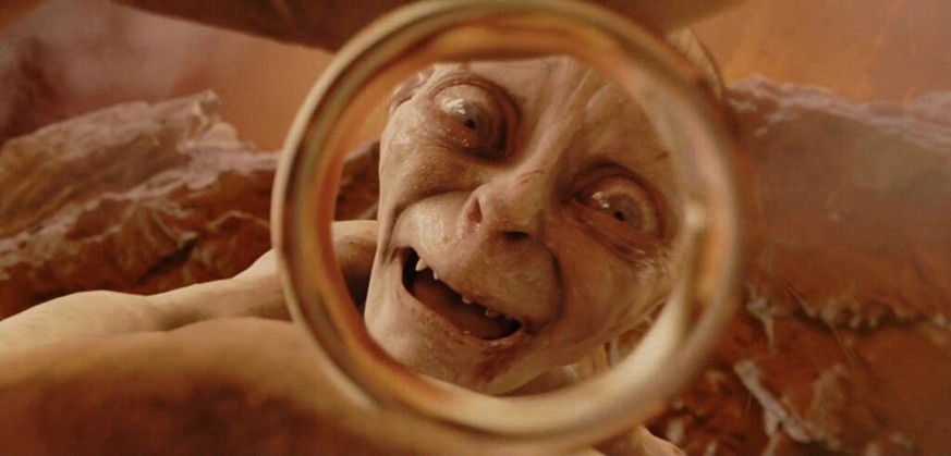 Gollum fällt mit dem Ring in den Schicksalsberg
Der Herr der Ringe