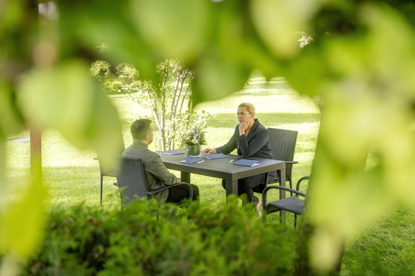 epaselect epa13187114 Denmark's Prime Minister Mette Frederiksen meets with the Ukrainian President Volodymyr Zelensky at the Mariinskyi Palace in Kyiv, Ukraine, 23 August 2026. The Prime Ministe ...