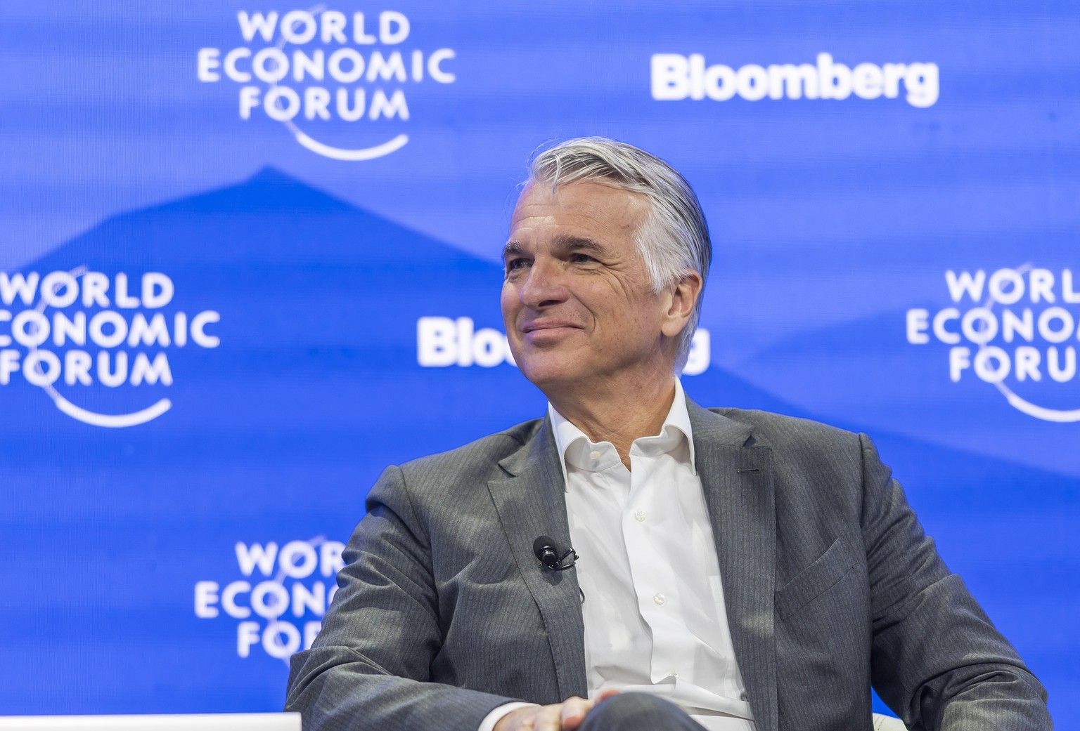 epa11844382 Group Chief Executive Officer of UBS Sergio P. Ermotti attends a panel session during the 55th annual meeting of the World Economic Forum (WEF) in Davos, Switzerland, 22 January 2025. EPA/ ...