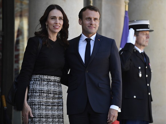 Die neuseeländische Premierministerin Jacinda Ardern und Frankreichs Staatschef Emmanuel Macron in Paris.