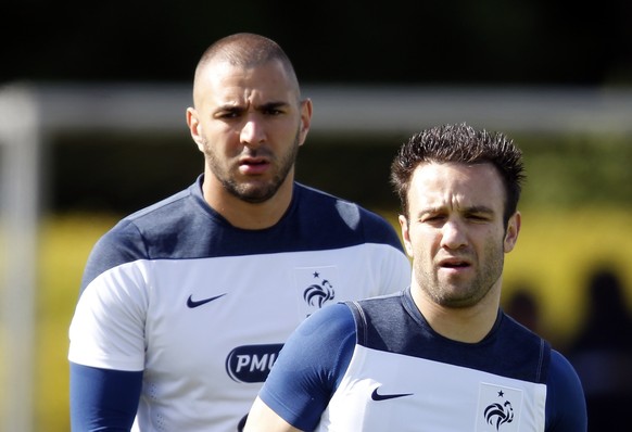 Wurde Mathieu Valbuena (vorne) von seinem Teamkollegen Karim Benzema mit einem Sextape&nbsp;erpresst?