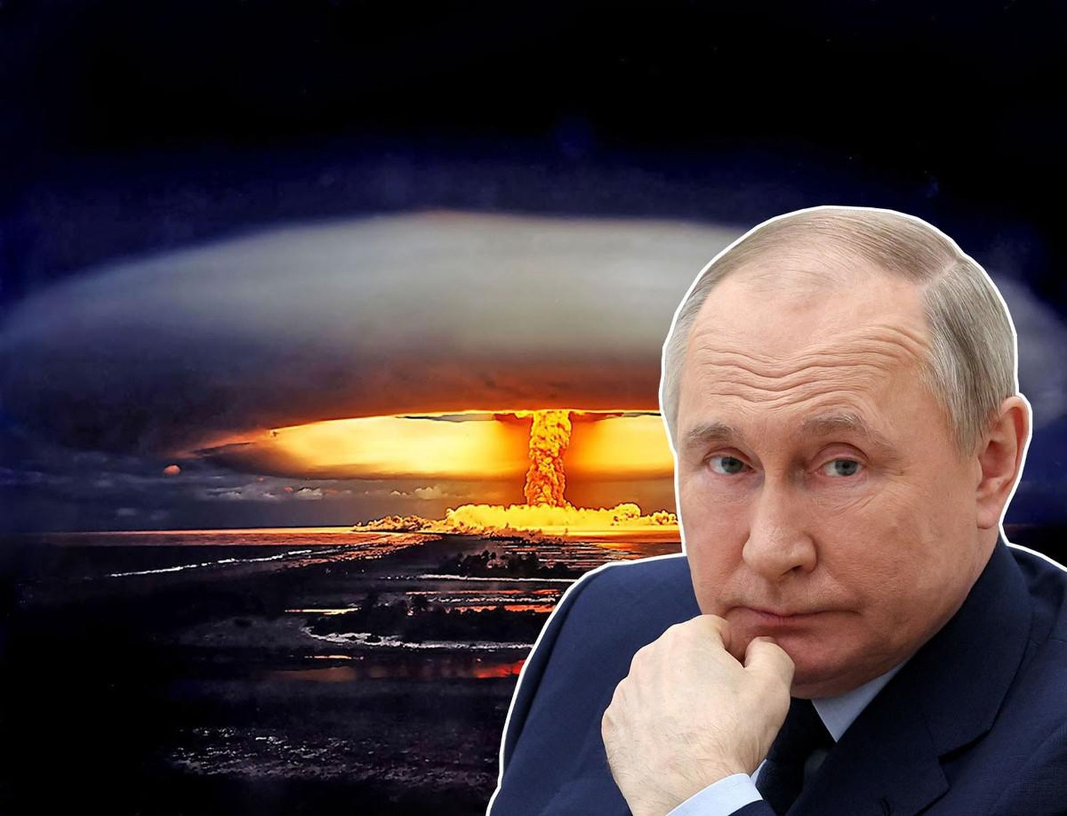 Putin, Atombombe (Bildmontage)