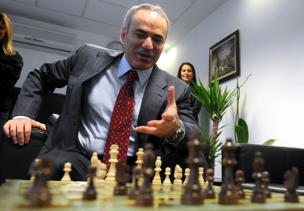 26 years ago, IBM computer defeated chess grandmaster Kasparov ANKARA, TURKIYE - ARCHIVE: A file photo dates December 09, 2011 shows World Chess Champion Garry Kasparov playing a game during his visit ...