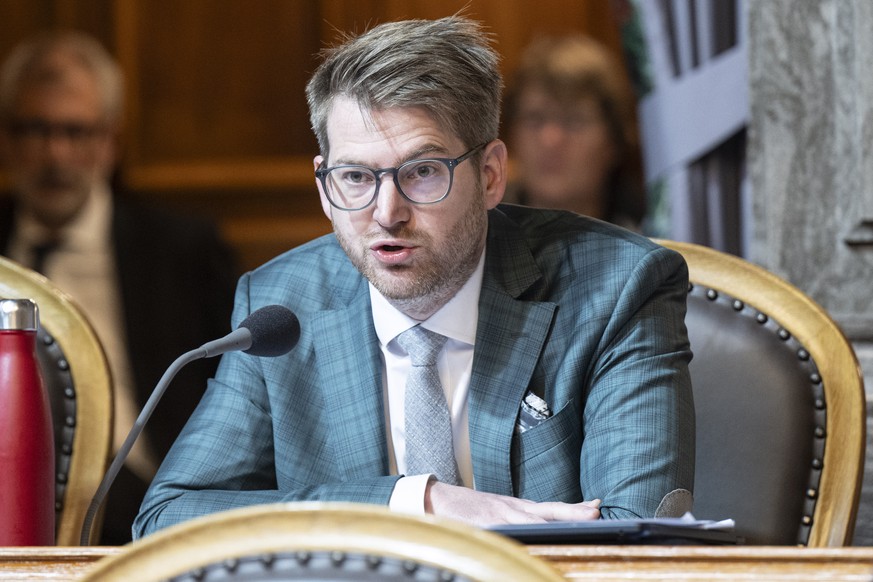 Staenderat Baptiste Hurni, SP-NE, spricht an der Wintersession der Eidgenoessischen Raete, am Mittwoch, 17. Dezember 2025, in Bern. (KEYSTONE/Peter Schneider)