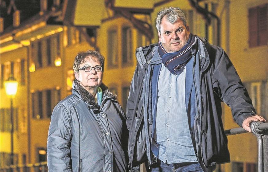 Der Oltner und die Aarauerin: Mike Müller und Dagmar Heuberger in der Aarauer Halde.