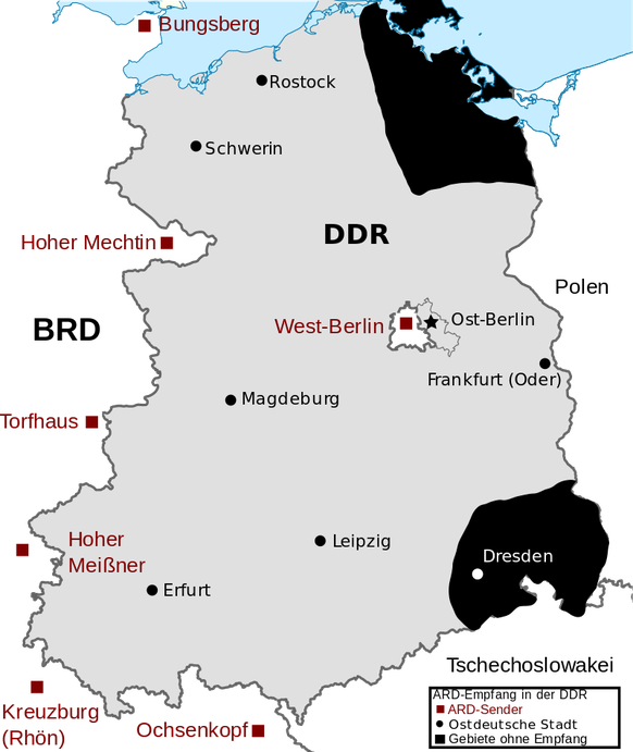 Die Täler der Ahnungslosen – im Süden befindet sich «Raum Dresden».