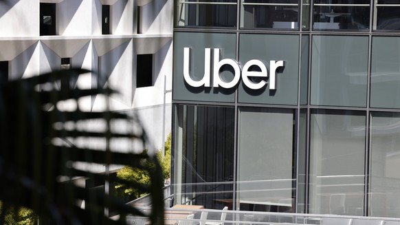 epa12285440 Uber Technologies Inc., signage on one of the campus buildings at the company?s headquarters in San Francisco, California, USA, 05 August 2025. Uber is scheduled to release their earnings  ...