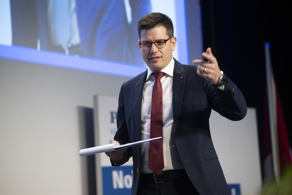 Simone Gianini, Nationalrat, waehrend der Delegiertenversammlung der FDP Schweiz, am Samstag, 19. Oktober 2024, im Centro Sportivo Nazionale in Tenero. (KEYSTONE/Ti-Press/Alessandro Crinari)