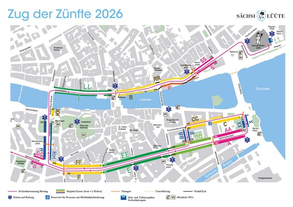 Routenplan Sechseläuten 2026